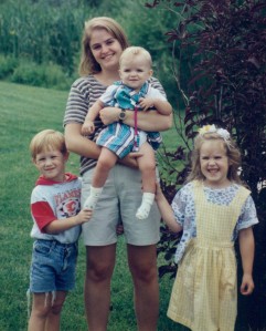 Eric, Natasha holding Julie, and Laura, 1994